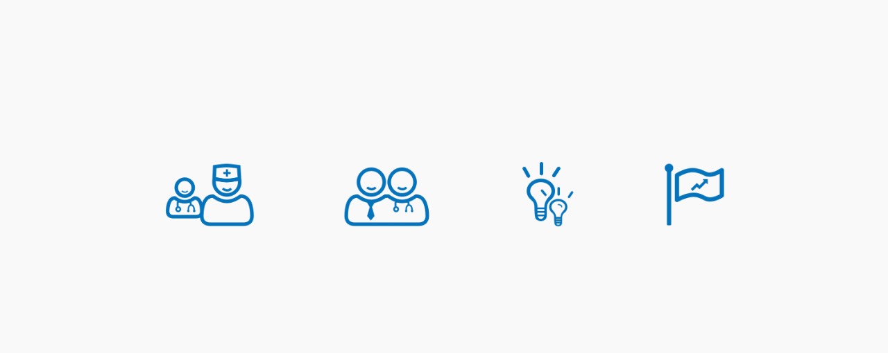 Icons und Symbole für die 6K Kliniken