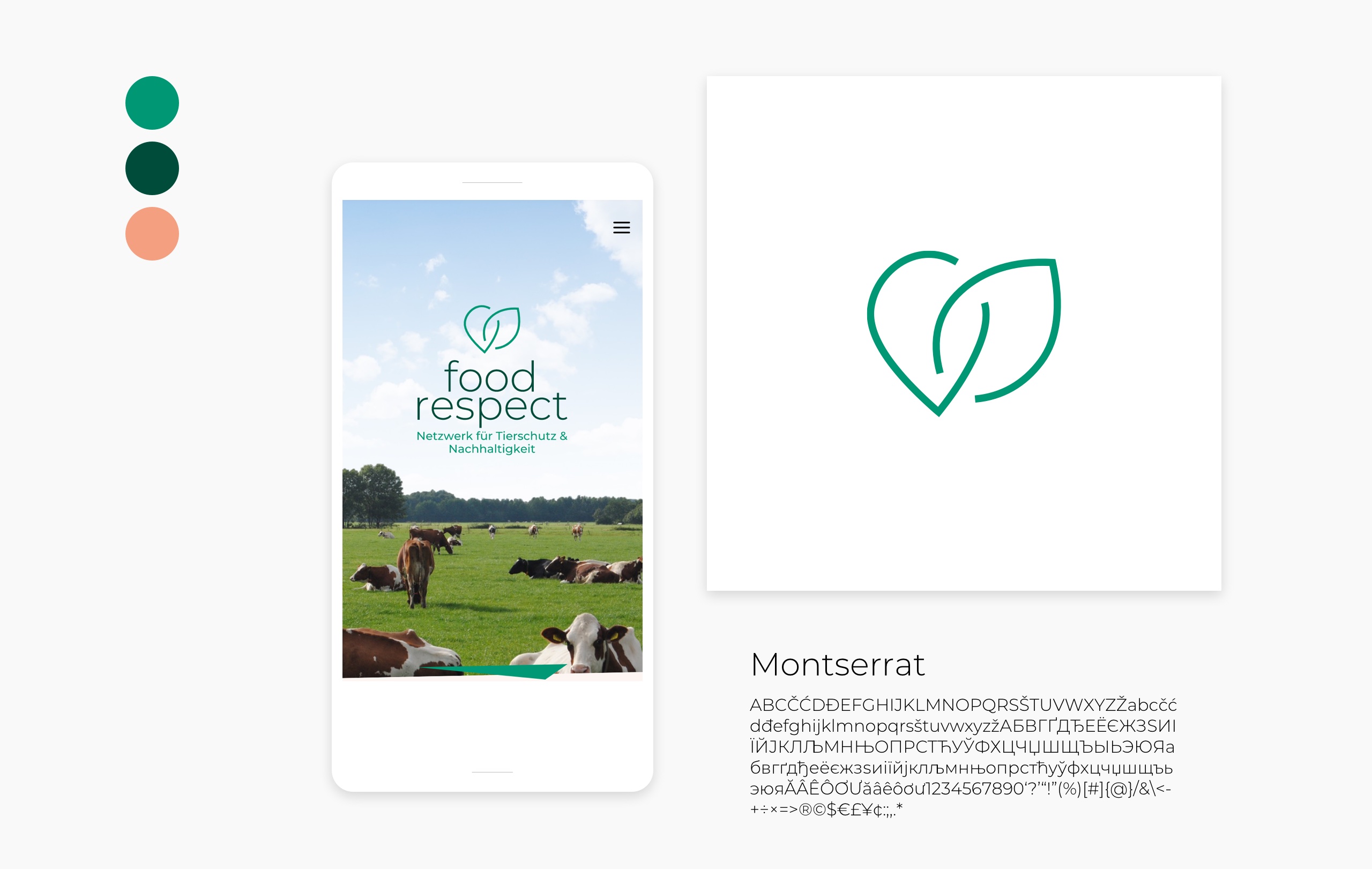 Mobiles Screendesign und Logo-Design für die Webseite von foodrespect aus Kiel