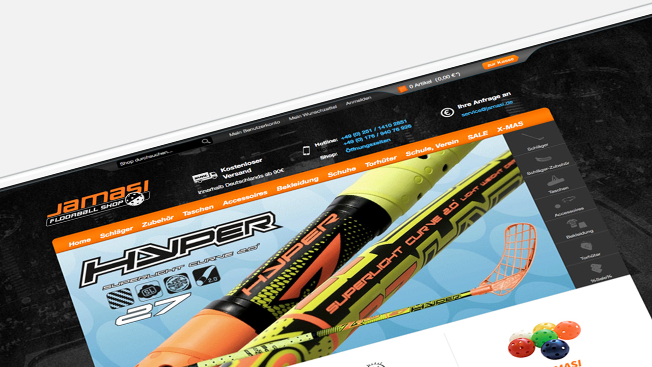 Detailansicht des Jamasi Floorball Onlineshops