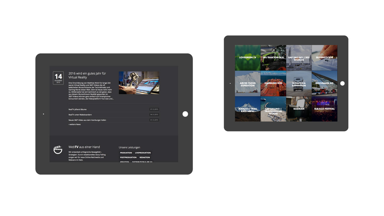 verschiedene Tablet Ansichten