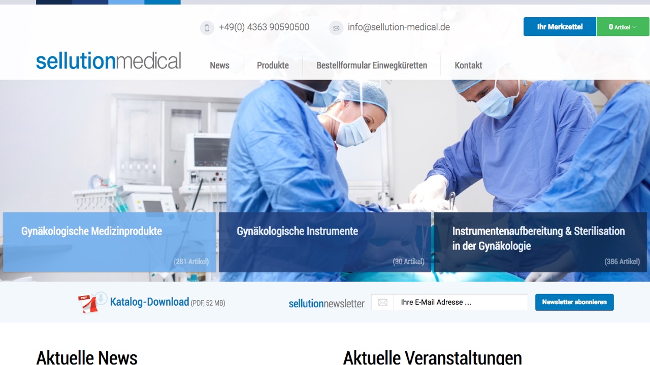 Vorschau der Startseite
