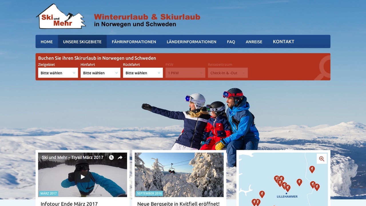 Beispiel der Ski und Mehr Website