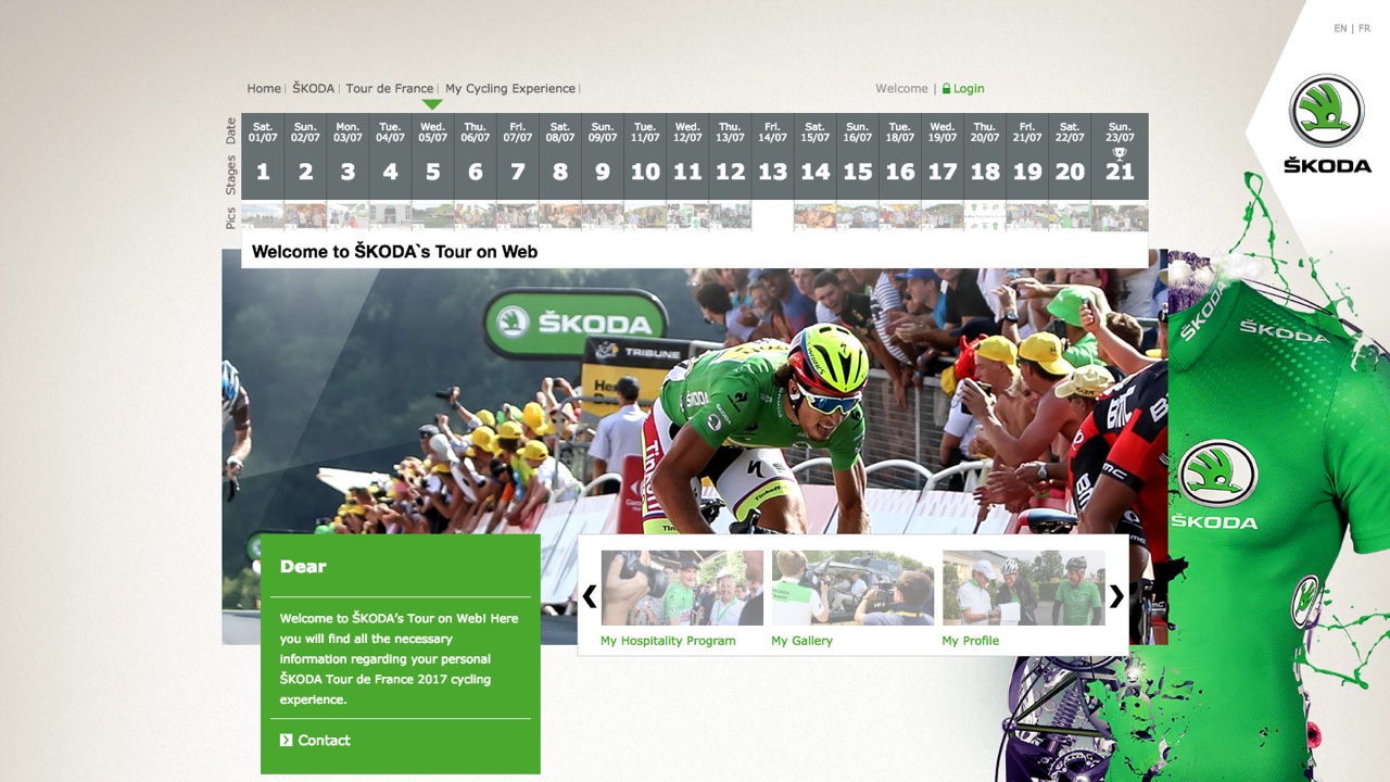 Überblick der Skoda TdF Veranstaltungstage