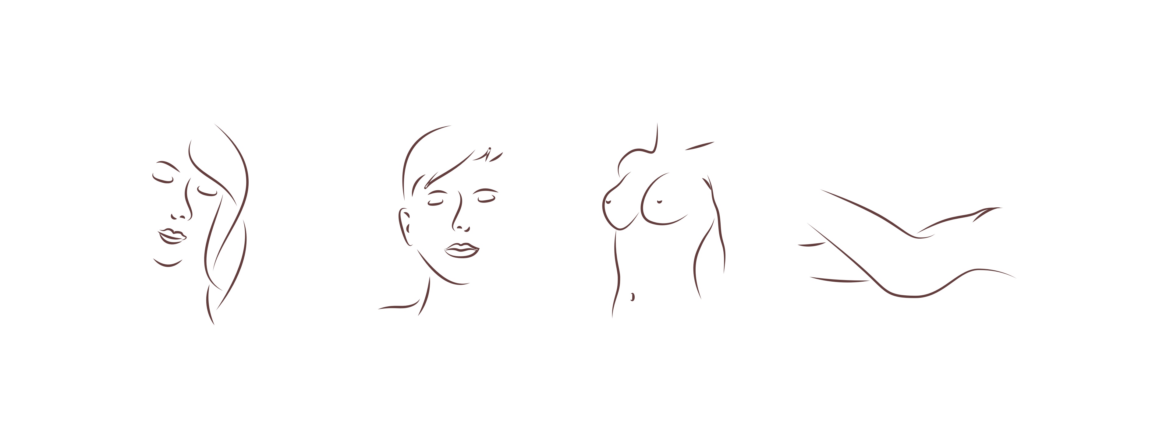 Individuell hergestellte Illustrationen für Webseite der Schönheitschirugie-Praxis Esthesis