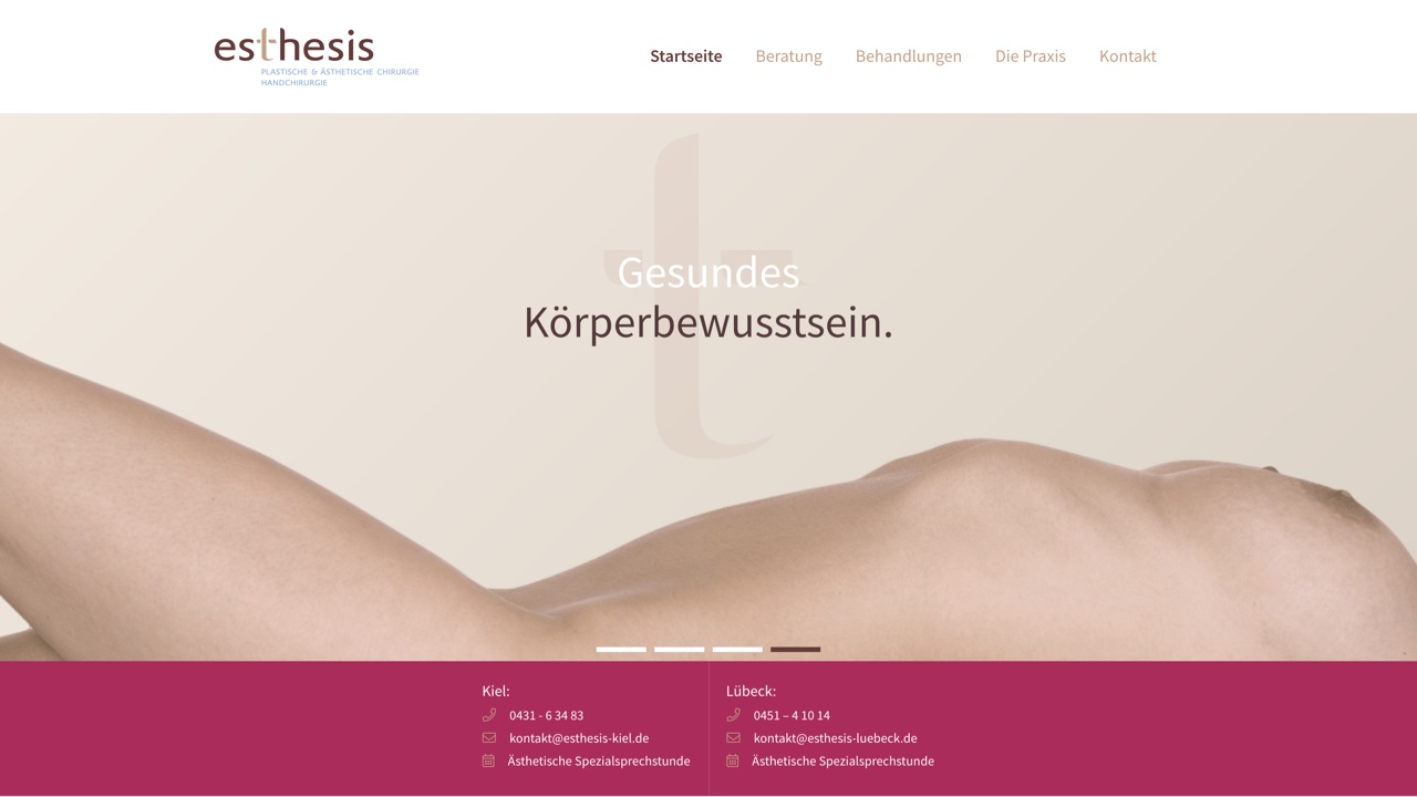 Einblicke in die esthesis Website