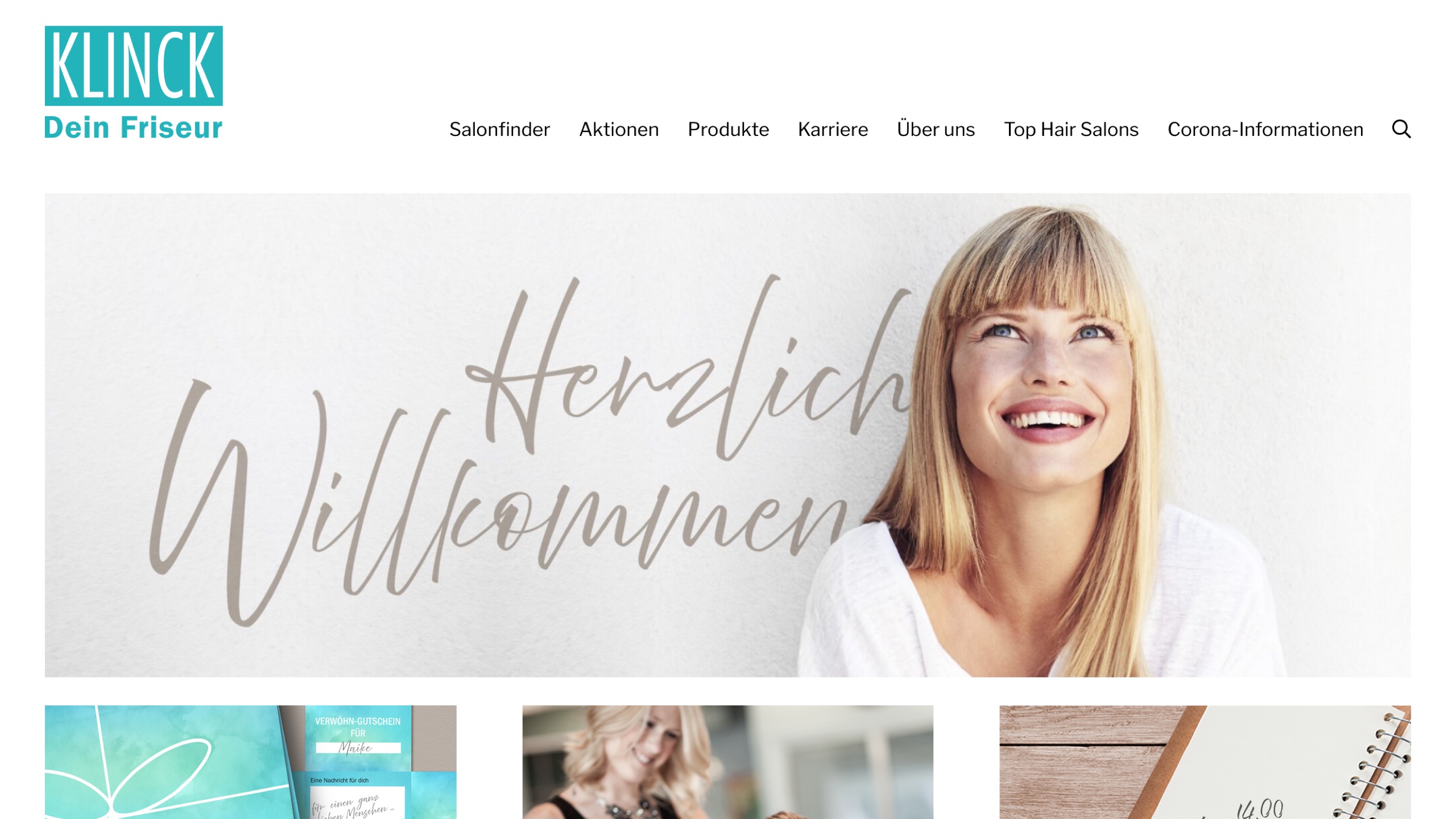 Vorschau der Klinck Dein Friseur Startseite