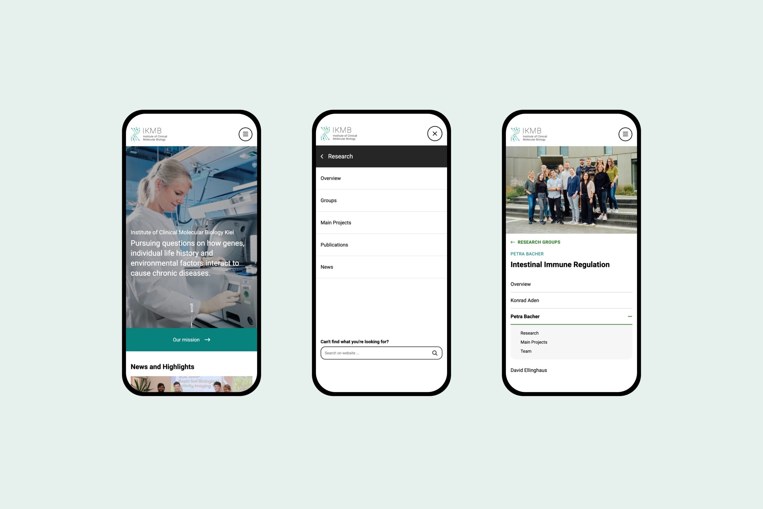 Mobile Ansichten